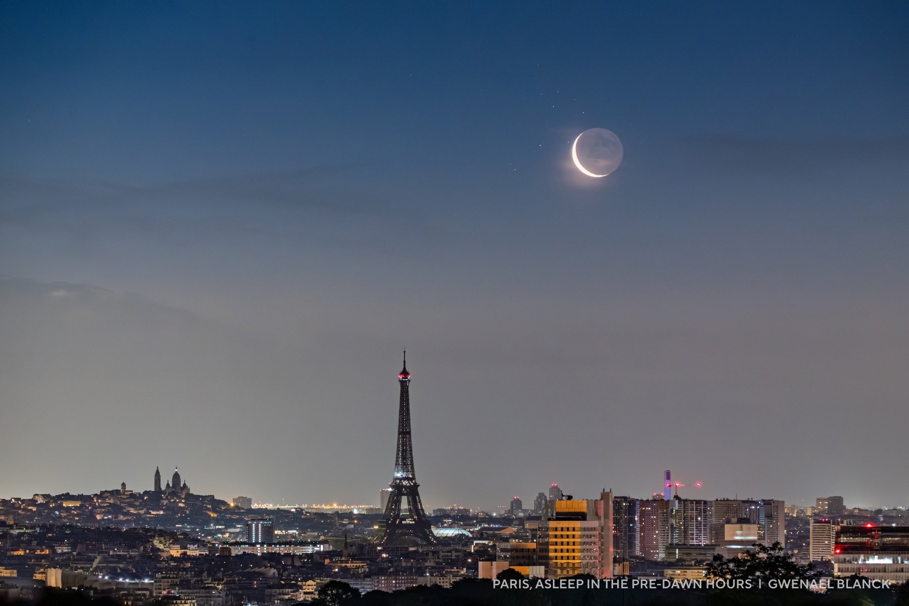 The moon over Paris.