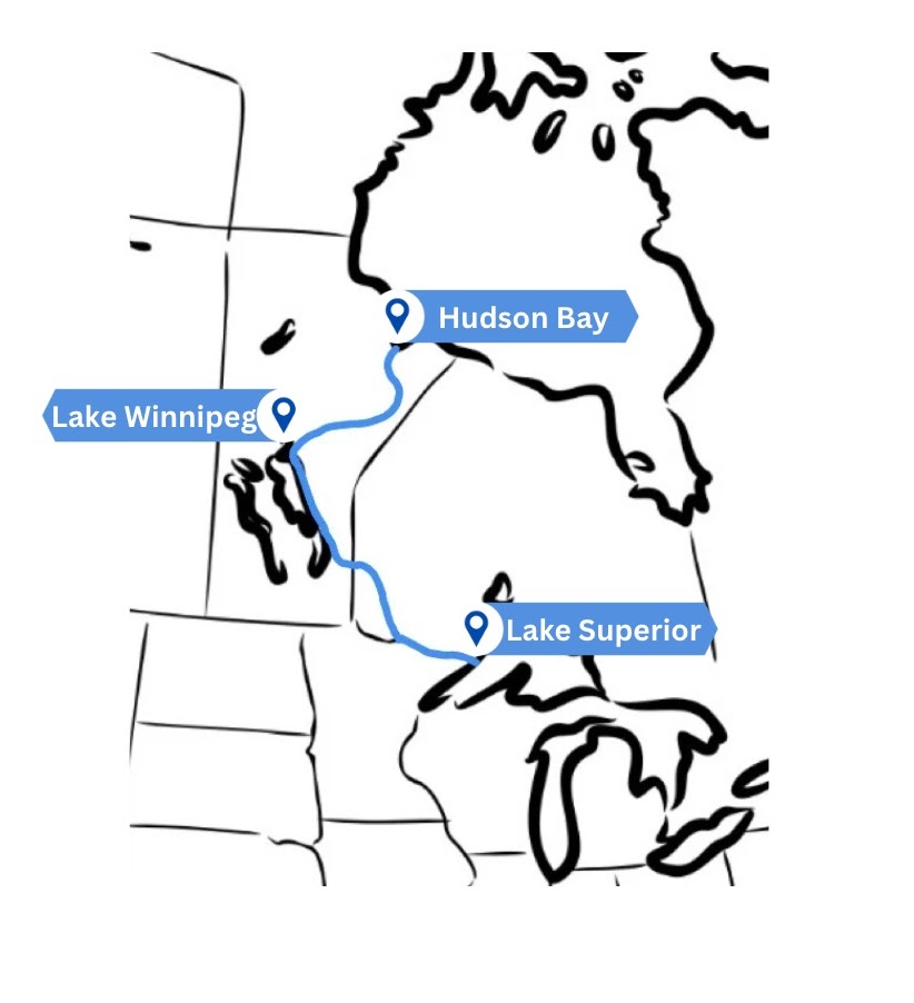 map of canoe route
