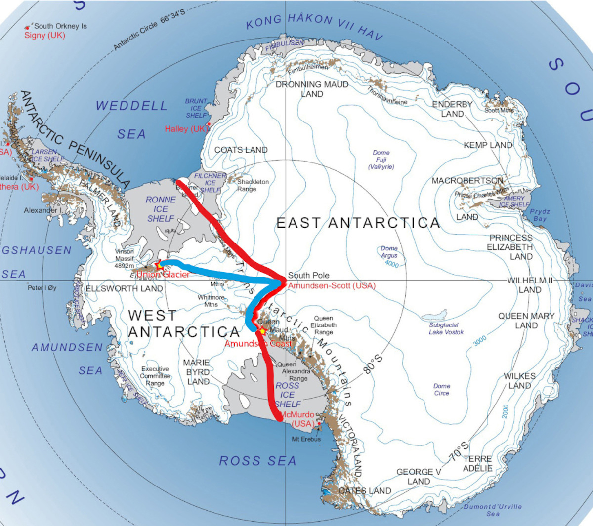 antarctic route map