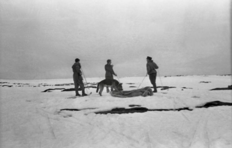 Searchers find a sleeping bag of the team in 1973.