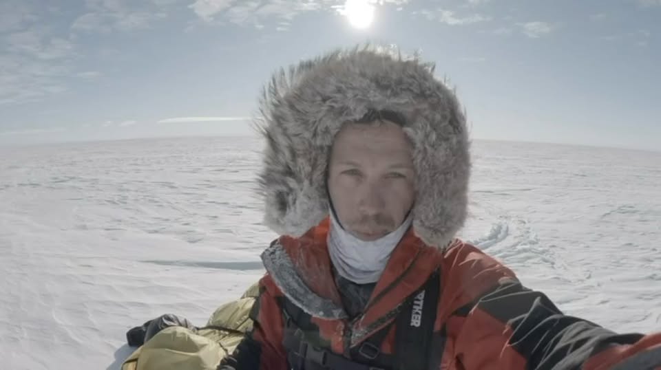 A man in Antarctica