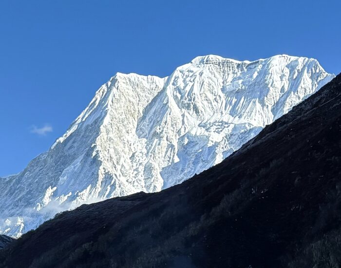 Pambari Himal in a sunny day, from the distance. 