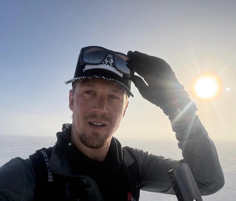 A man in Antarctica