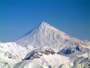 A snowy mountain