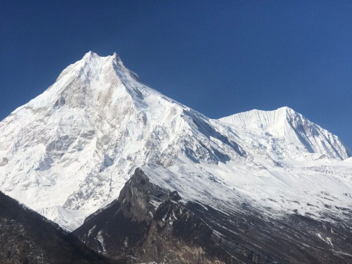 Manaslu in a sunny day.