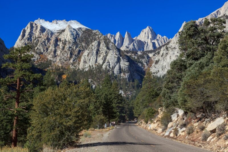 mountain and road