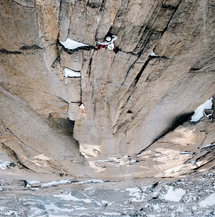 climber on a wall