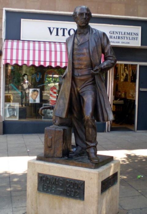 A photo of a statue of Thomas Cook