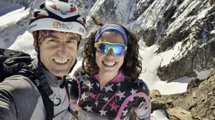 A couple in the mountain.