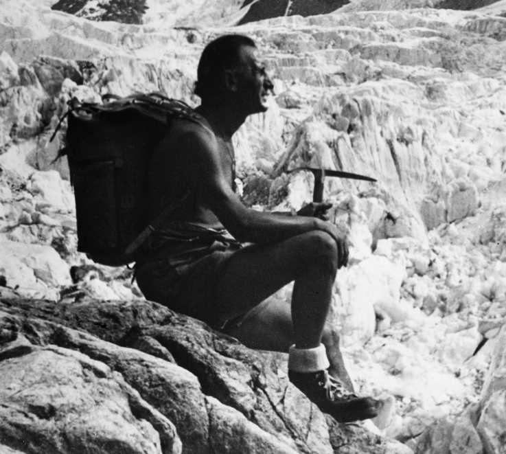 portrait of Italian climber Vitale Bramani.