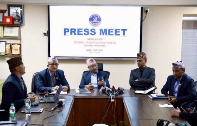 Press briefing at the CIB office on Sunday. 