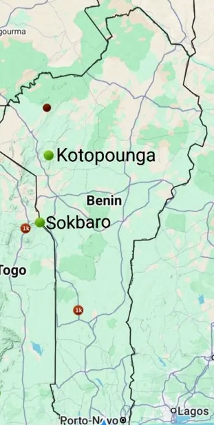 Location of Sokbaro and Kotopounga.