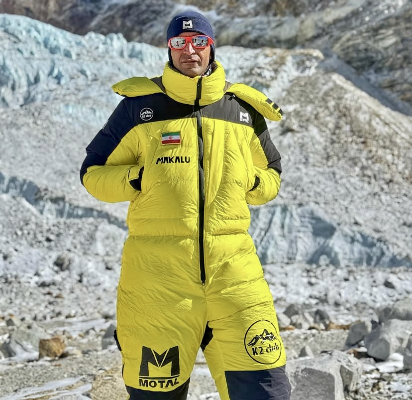 Abolfazl Gozali during his winter Maklu attempt in 2025. 