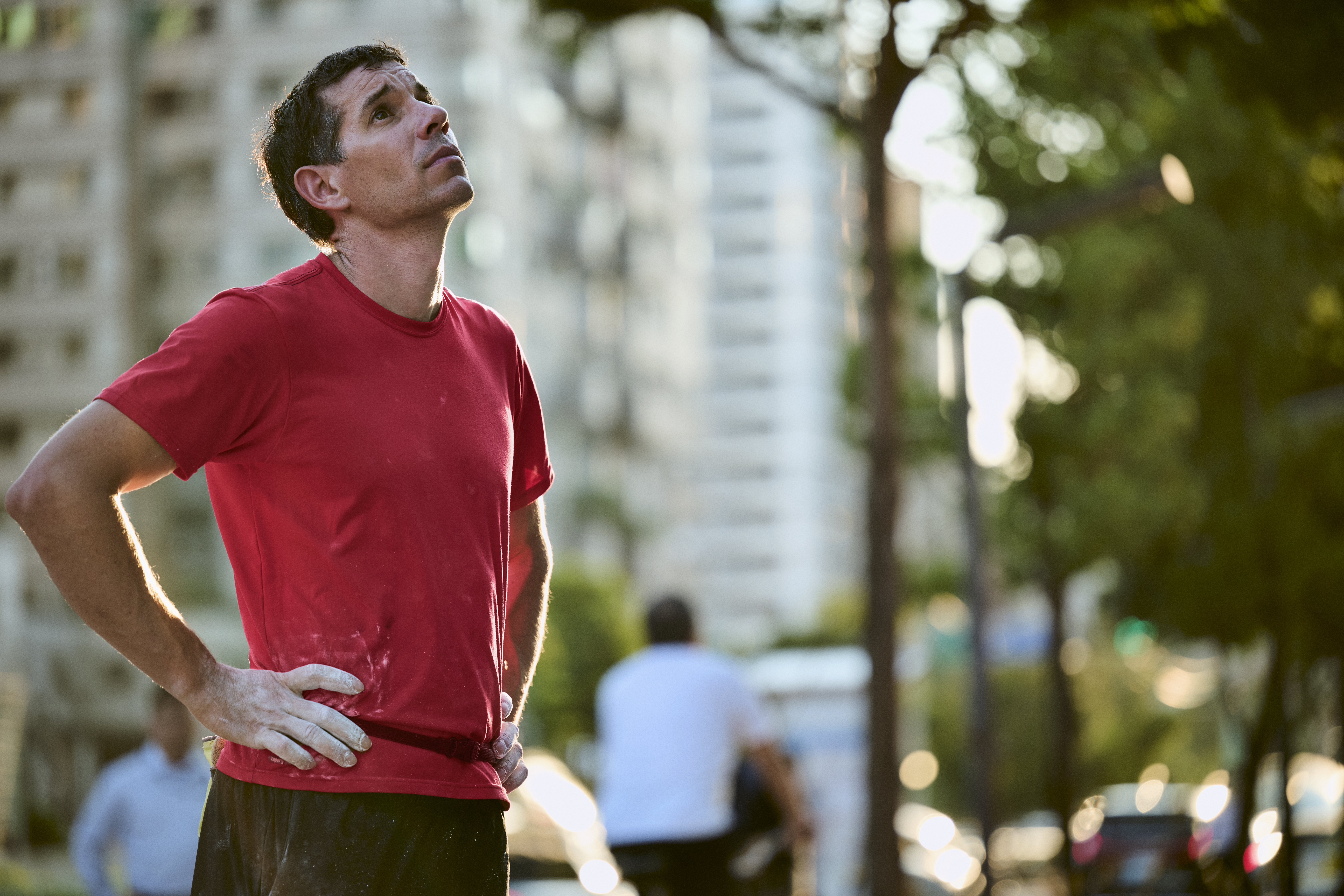 Skyscraper Live. Portrait of Alex Honnold in Taipei, Taiwan.