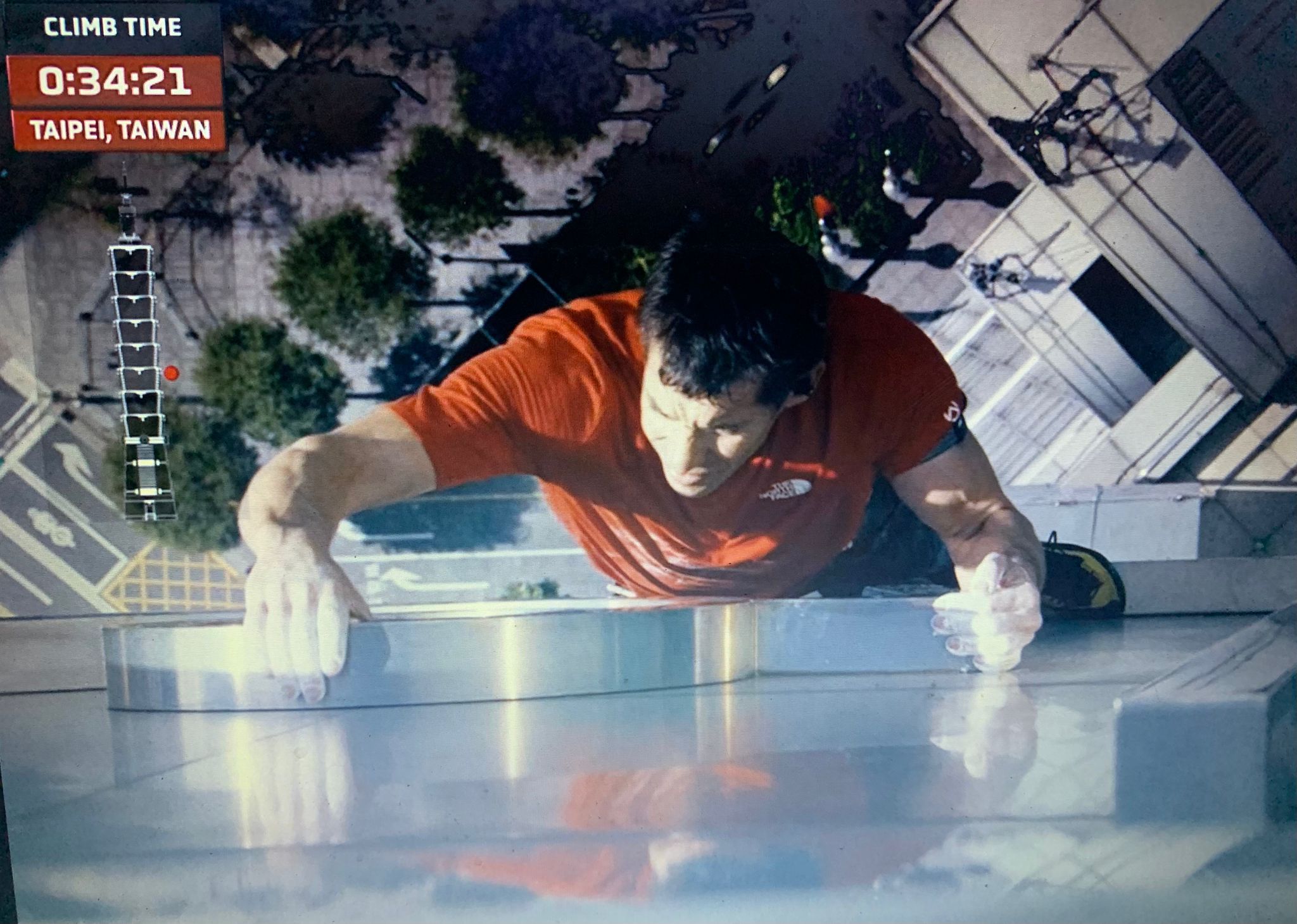 Honnold climbing