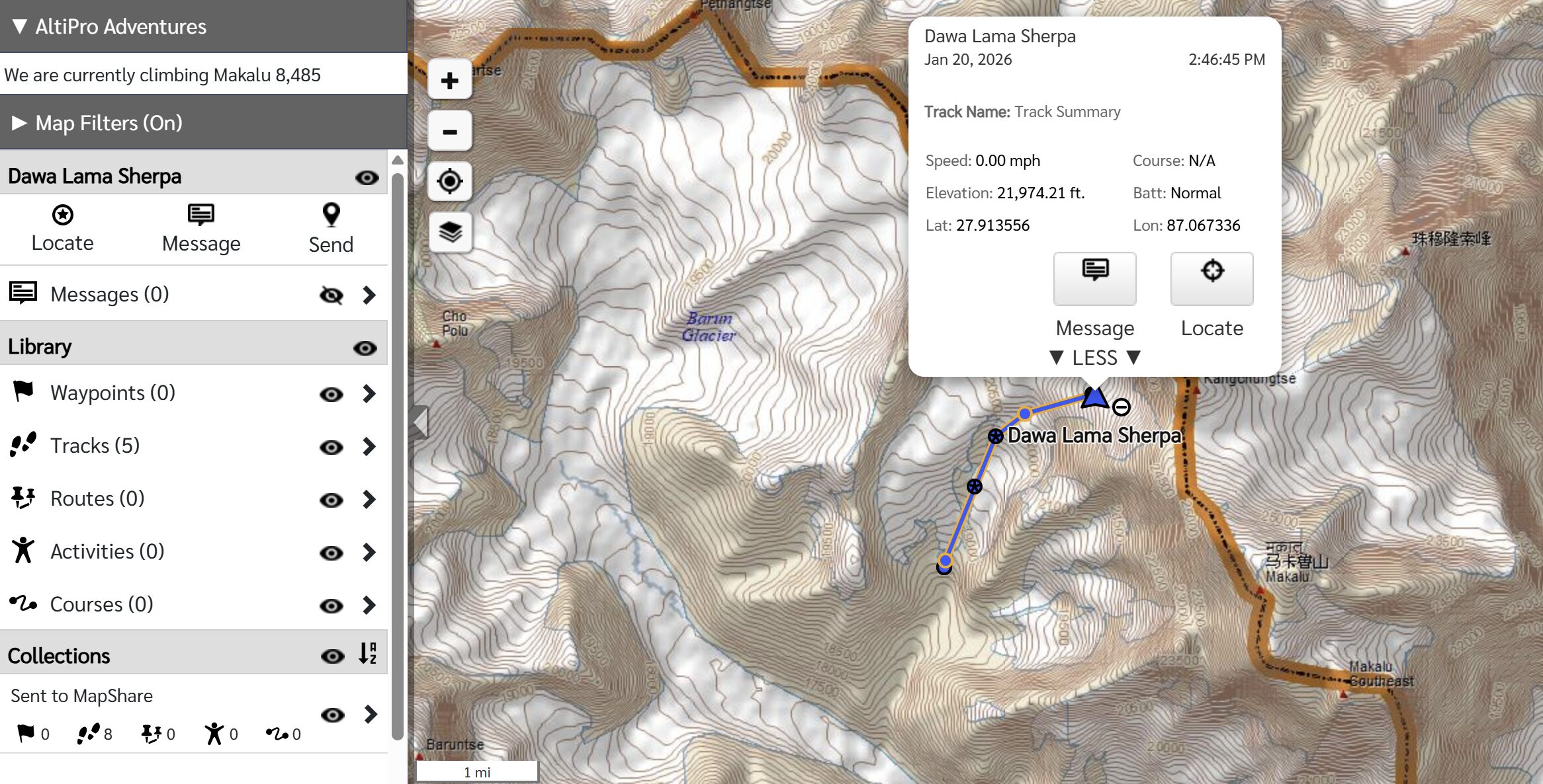 tracker on Makalu. 