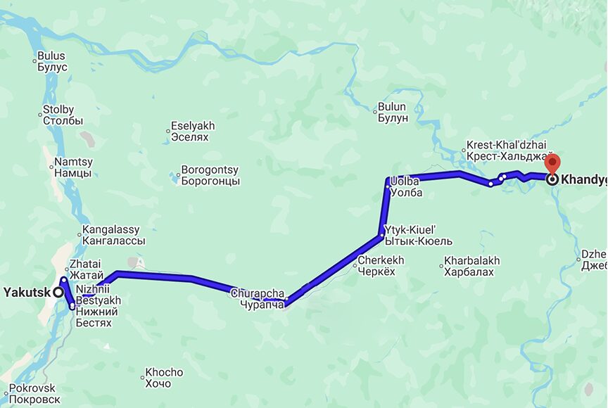 map of route