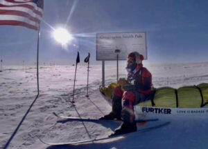 Colin O'Brady at the South Pole last week.