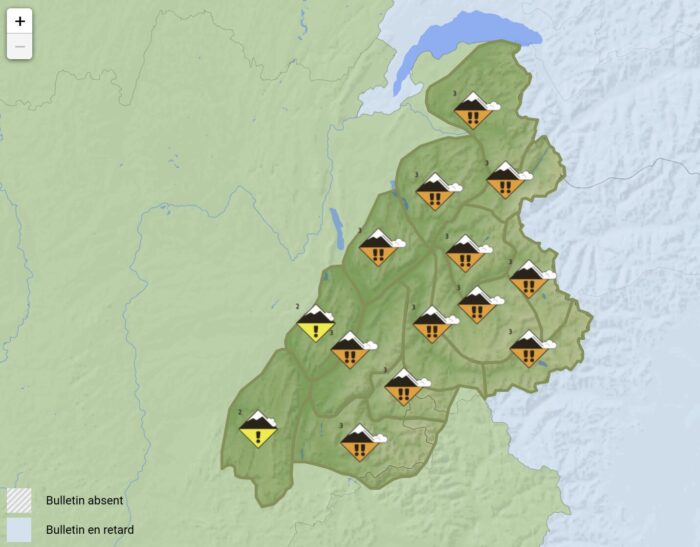 Avalanche risk map