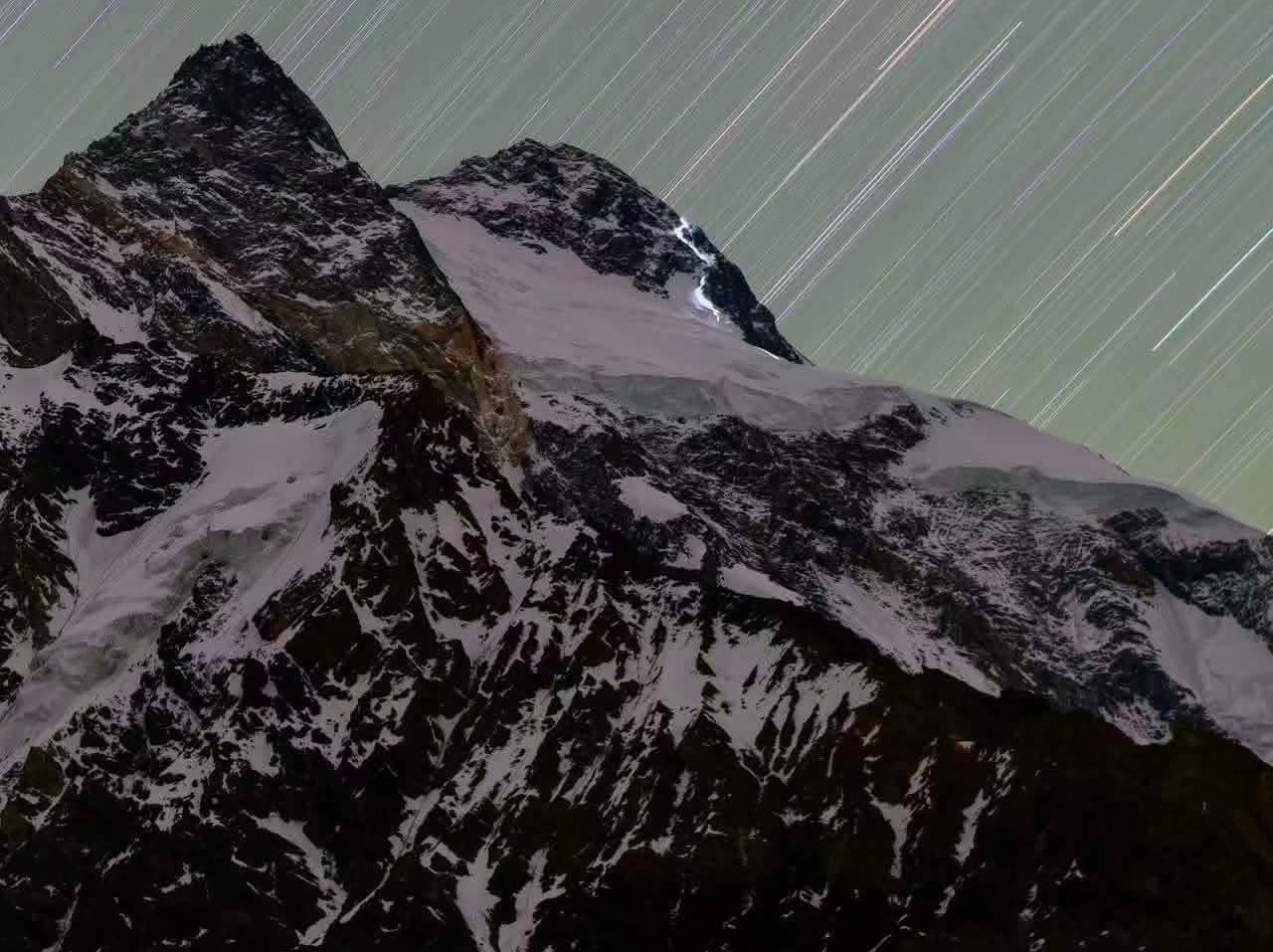 Broad Peak under the stars.