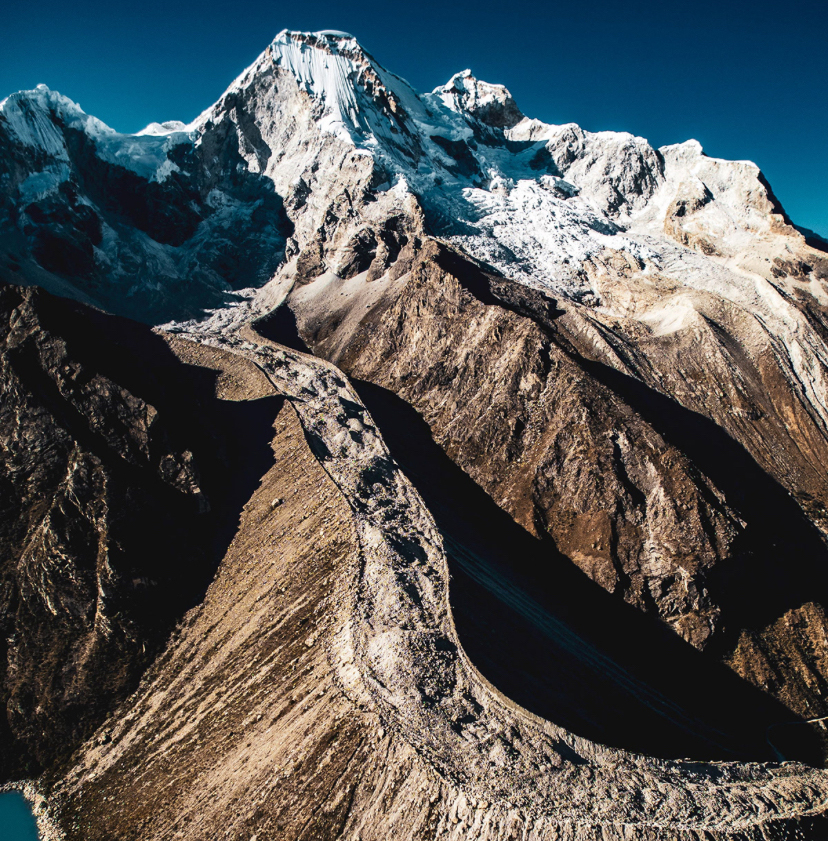 imposing mostly bare mountain