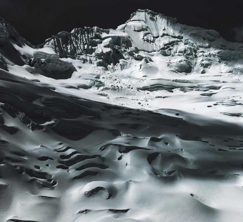 giant snowy mountain face