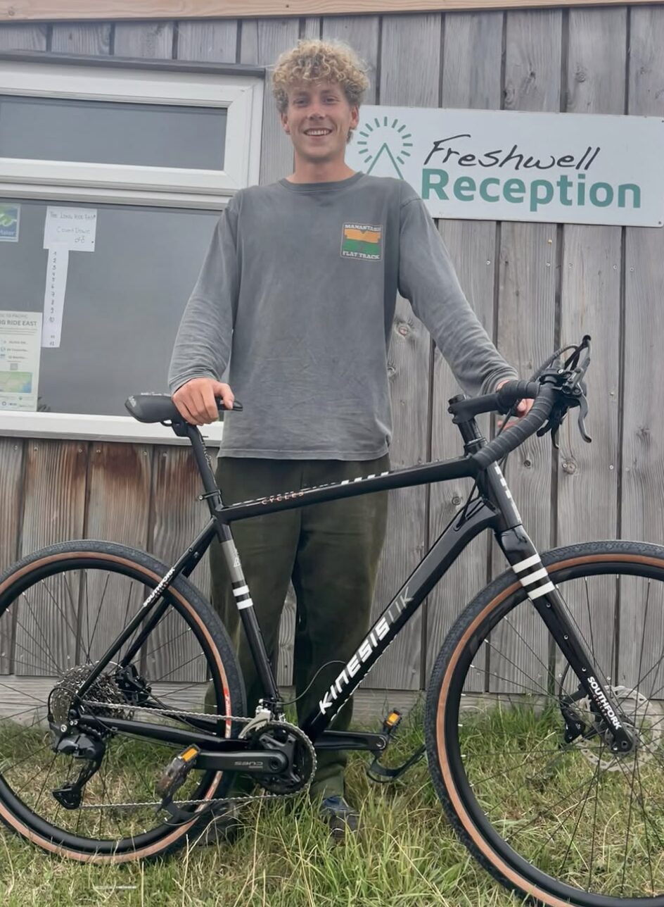 Joshua Moodie and his bike.